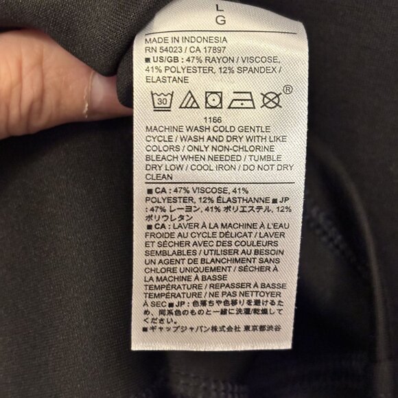 Banana Republic Br Black Scuba Boat-Neck Shell Size Large - Picture 9 of 10